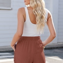  Kaia Waist Loose Linen Shorts