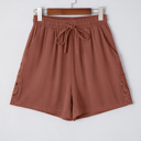  Kaia Waist Loose Linen Shorts