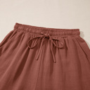  Kaia Waist Loose Linen Shorts