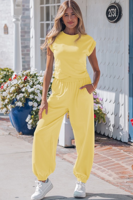 Kaitlyn Color Cropped Top Set