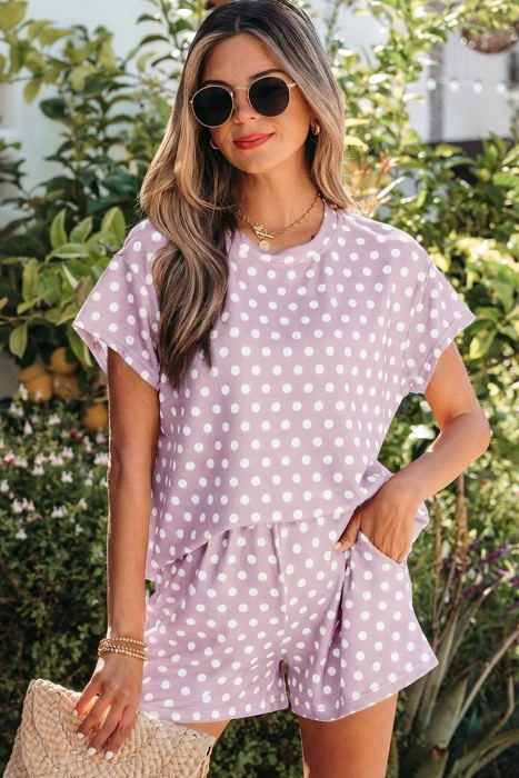 Kaiya Dot Print Short Set