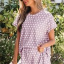 Purple Large Kaiya Dot Print Short Set