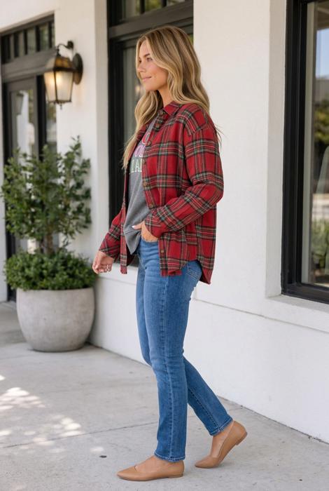 Kali Plaid Front Shacket