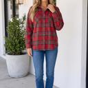Red XL Kali Plaid Front Shacket
