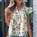  Kaliyah Binding Tape Cotton Blouse