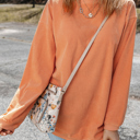  Kamryn Ribbed Corduroy Oversized Sweatshirt