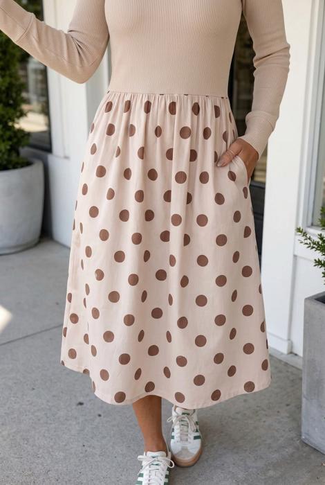 Kara Midi Long Sleeve Dress