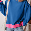  Karilia Colorblock Bubble Sleeve Sweatshirt