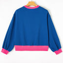  Karilia Colorblock Bubble Sleeve Sweatshirt