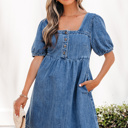  Karina Puff Sleeve Mini Dress
