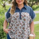  Karla Print Patchwork Polo PLUS Tee