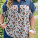  Karla Print Patchwork Polo PLUS Tee