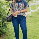  Karla Print Patchwork Polo PLUS Tee