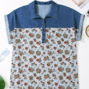  Karla Print Patchwork Polo PLUS Tee