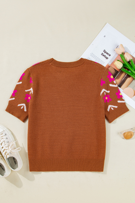 Karla Short Puff Sleeve Sweater