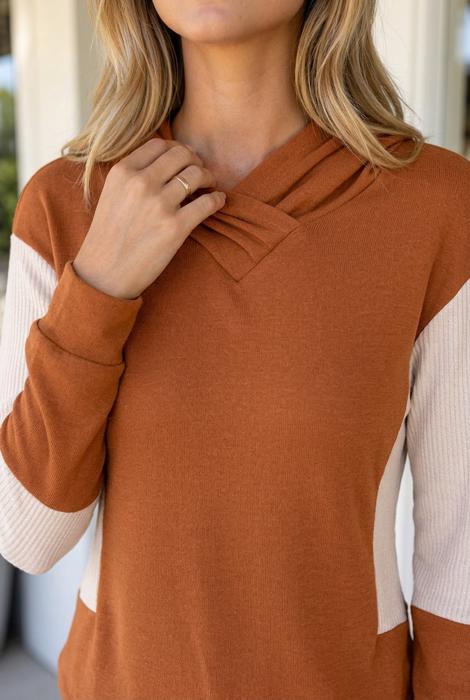 Karlee Crossed Pullover Hoodie