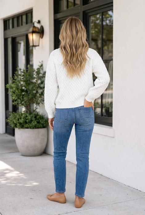 Katarina Pearl Embellished Pullover Sweater