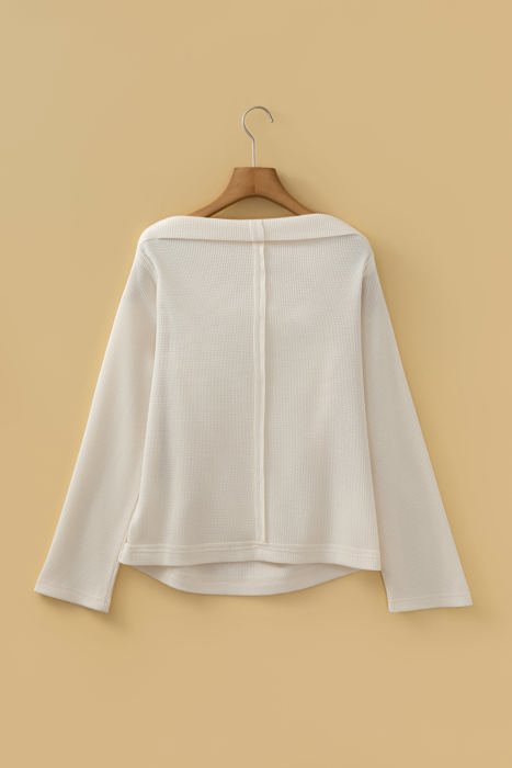 Katelyn Knit Asymmetric Long Sleeve Top