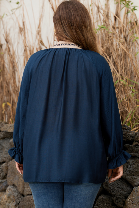 Katelyn Long Flounce Sleeve PLUS Blouse