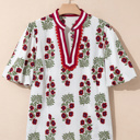  Katherine Short Sleeve Cotton PLUS Blouse