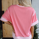  Katie Raw Seam High Low Side Split Top
