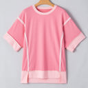  Katie Raw Seam High Low Side Split Top