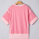  Katie Raw Seam High Low Side Split Top