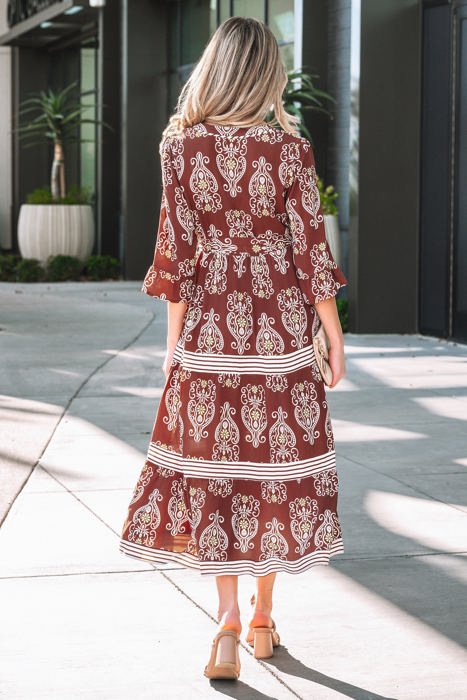 Katie Trim Tiered Maxi Dress
