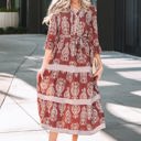  Katie Trim Tiered Maxi Dress