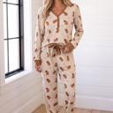 Khaki Medium Katie Two Piece Lounge PJ Set
