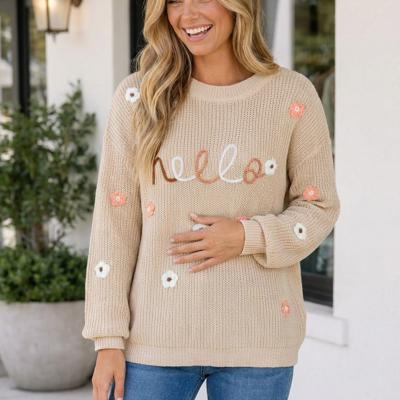 Katlyn Embroidered Knit Loose Sweater