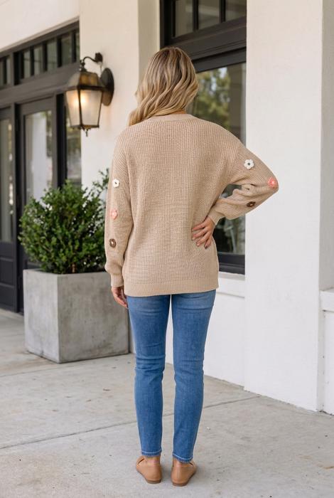 Katlyn Embroidered Knit Loose Sweater