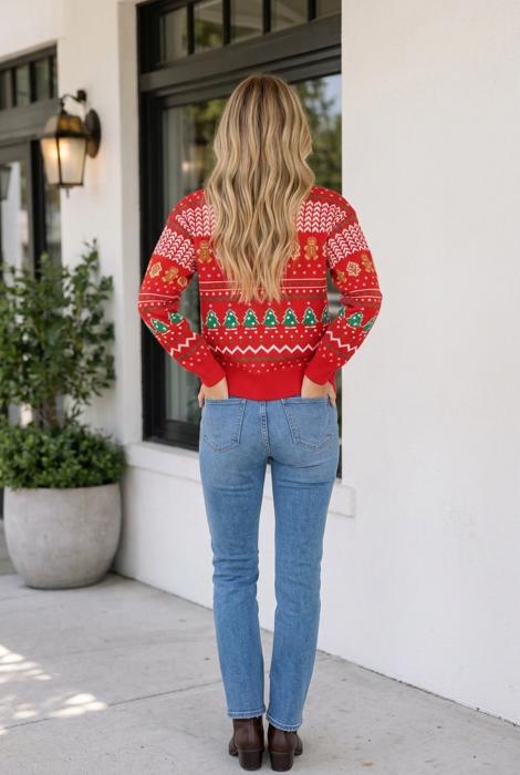 Katy Tree Pattern Pullover Sweater