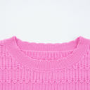  Kay Knit Ribbed Cuffs Crew Neck Sweater