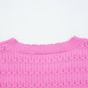  Kay Knit Ribbed Cuffs Crew Neck Sweater