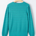  Kay Knit Ribbed Cuffs Crew Neck Sweater
