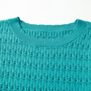  Kay Knit Ribbed Cuffs Crew Neck Sweater