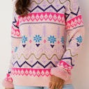  Kayaetta Knit Feather Cuffed Sweater