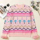  Kayaetta Knit Feather Cuffed Sweater