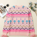  Kayaetta Knit Feather Cuffed Sweater