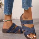  Kayla Band Retro Platform Slippers