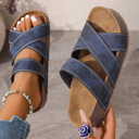  Kayla Band Retro Platform Slippers