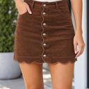 Coffee Small Kayla Mini Sheath Silhouette Skirt