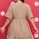  Kaylee Ruffled Short Sleeve PLUS Dress