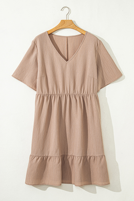 Kaylee Ruffled Short Sleeve PLUS Dress