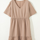  Kaylee Ruffled Short Sleeve PLUS Dress