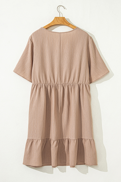 Kaylee Ruffled Short Sleeve PLUS Dress
