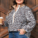  Kayleigh Print Contrast Trim Long Sleeve PLUS Top