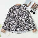  Kayleigh Print Contrast Trim Long Sleeve PLUS Top