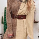  Keelee Color Block Turtleneck Sweater Dress